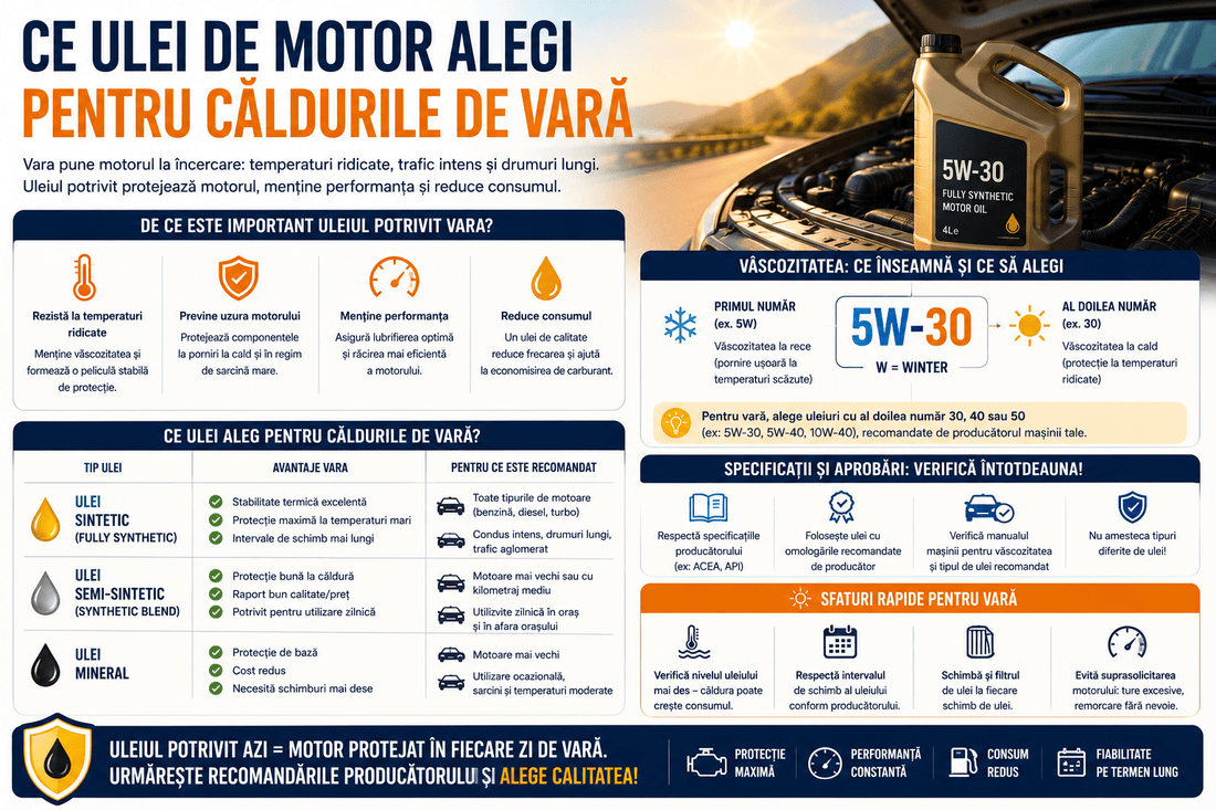 Ce ulei de motor alegi pentru căldurile de vară - revizieautomoto.ro