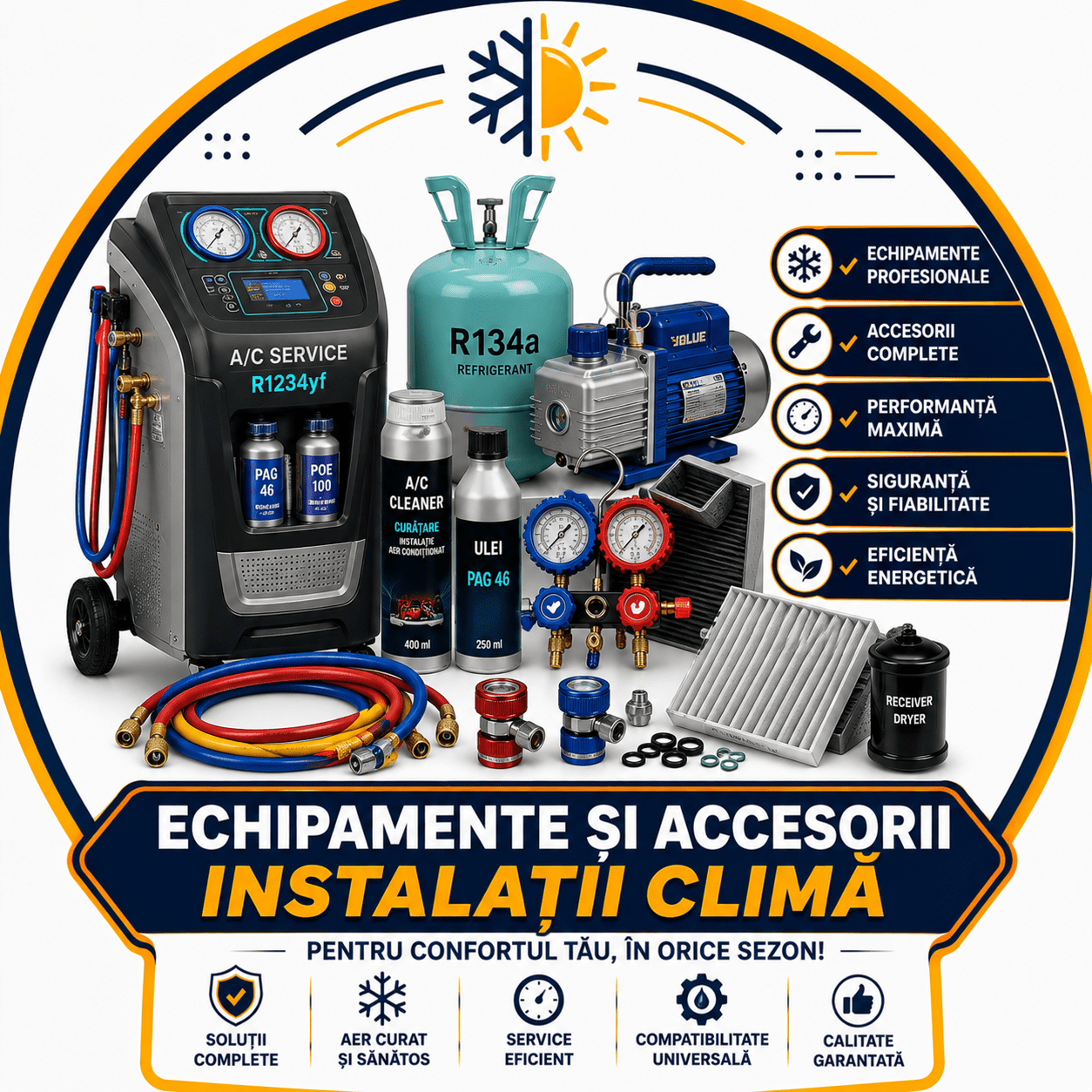 Echipamente și accesorii instalatii clima - revizieautomoto.ro
