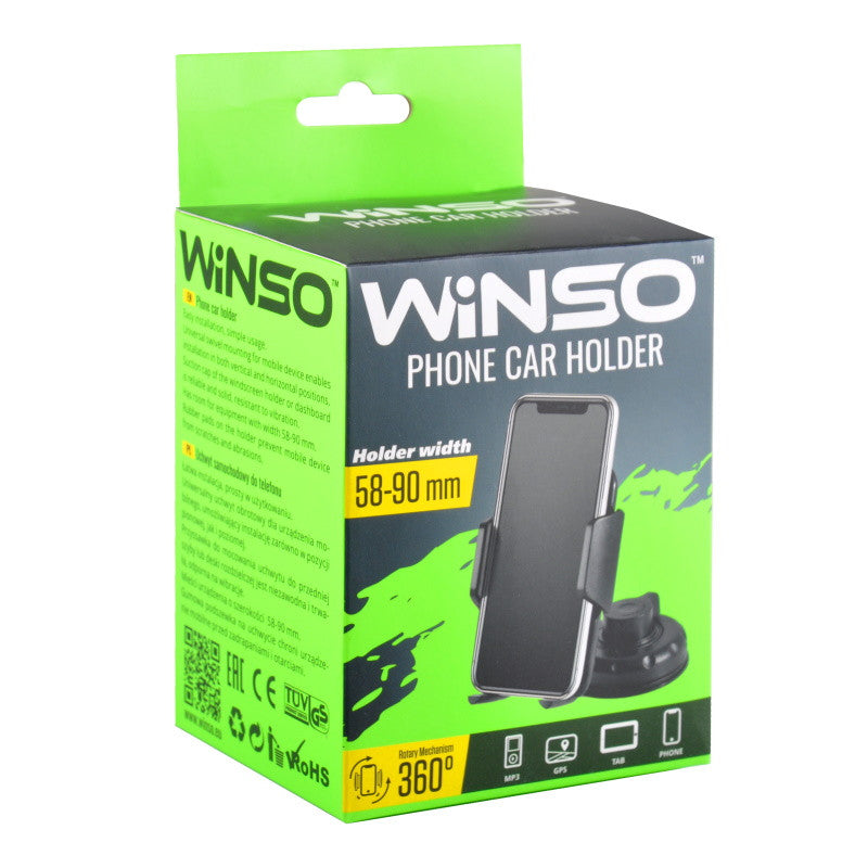 Suport telefon mobil Winso 360°, 58-90 mm - 201180