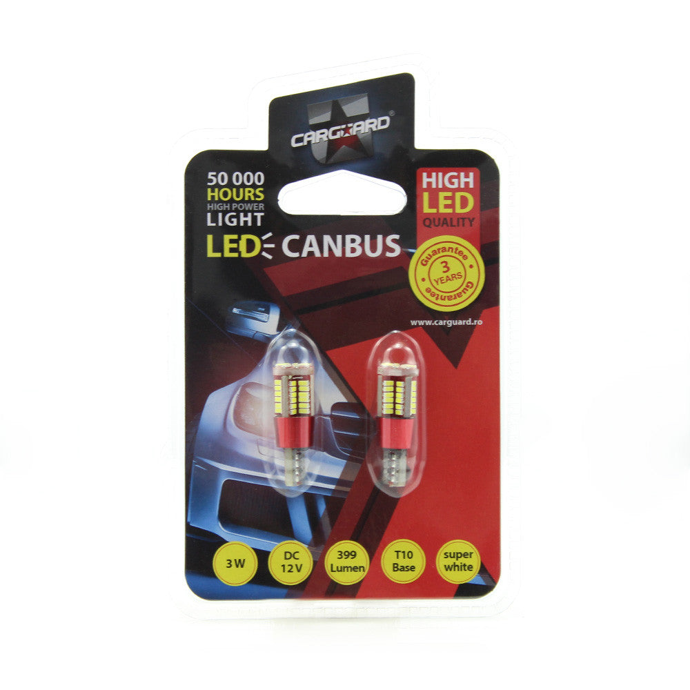 Bec MTR T10 12V 3W Set 2 buc Carguard - CAN114