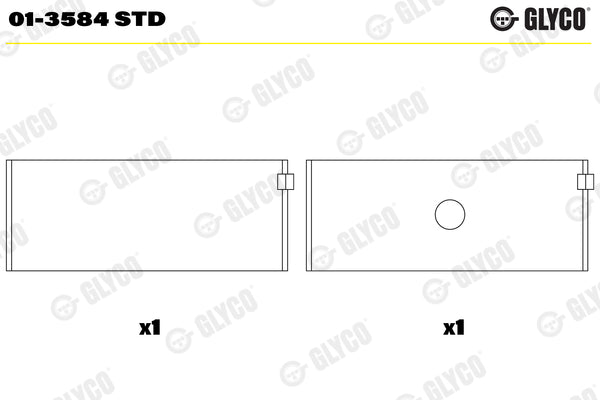 Big End Bearings GLYCO 01-3584 STD