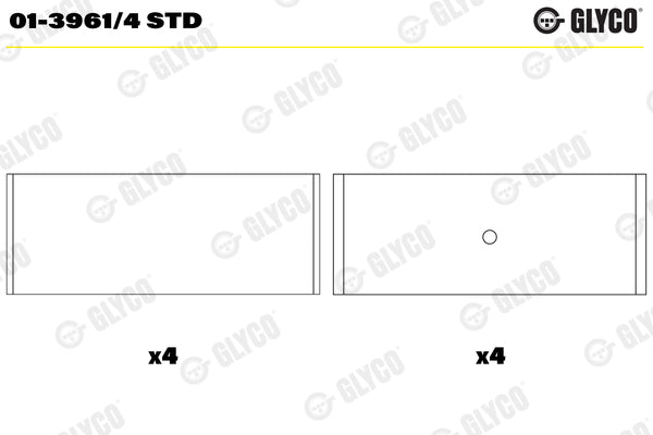 Cuzineti biela 01-3961/4 STD GLYCO