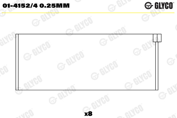 Cuzineti biela 01-4152/4 0.25mm GLYCO
