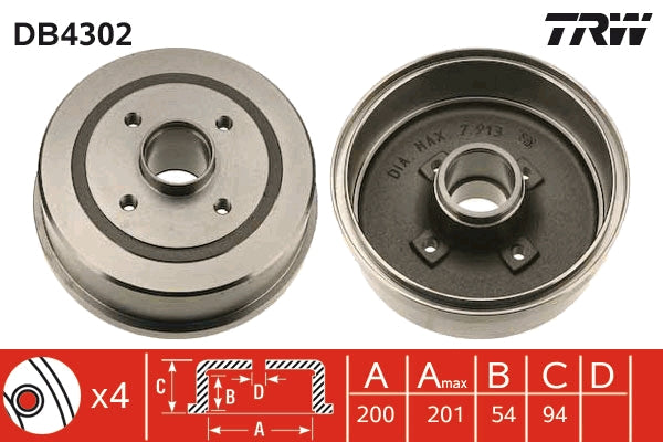 Tambur frana DB4302 TRW