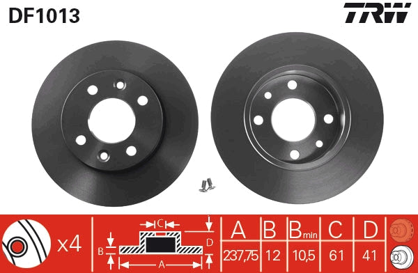 Disc frana DF1013 TRW