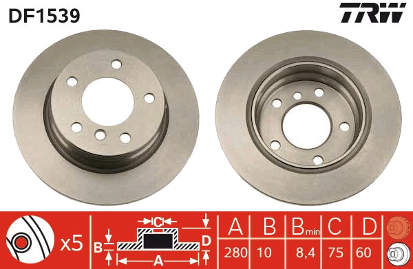 Disc frana DF1539 TRW