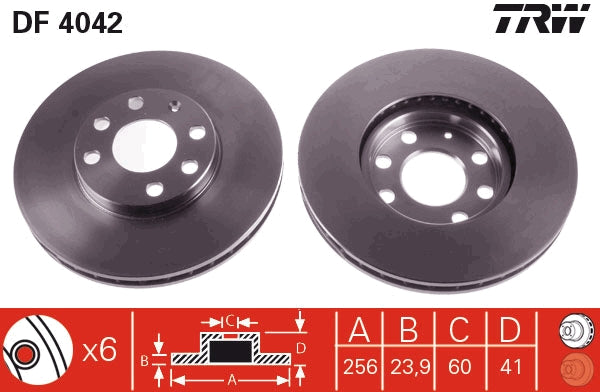 Disc frana DF4042 TRW