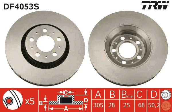 Disc frana DF4053S TRW