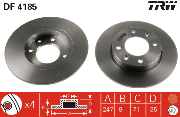 Disc frana DF4185 TRW