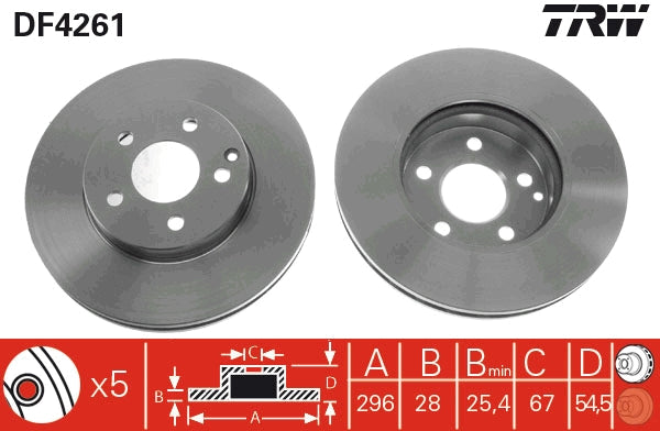 Disc frana DF4261 TRW