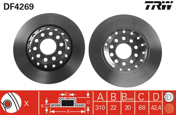 Disc frana DF4269 TRW