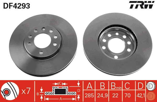Disc frana DF4293 TRW
