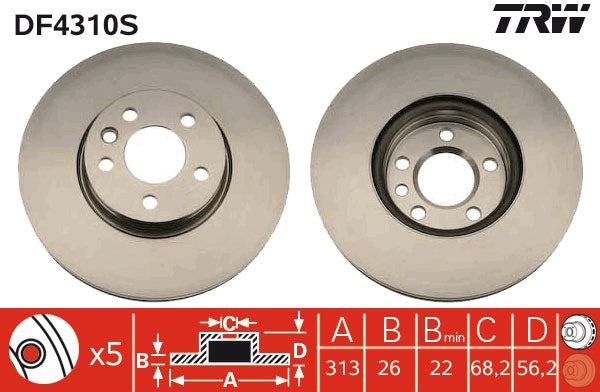 Disc frana DF4310S TRW
