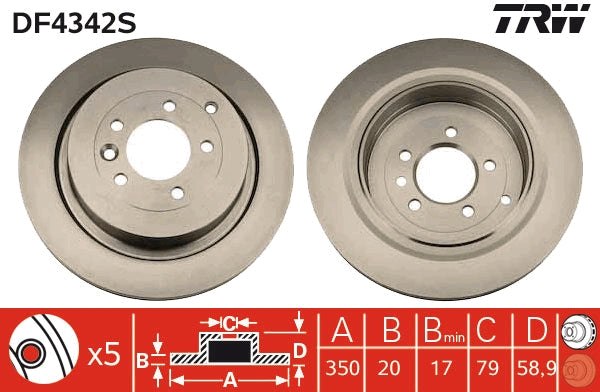 Disc frana TRW DF4342S
