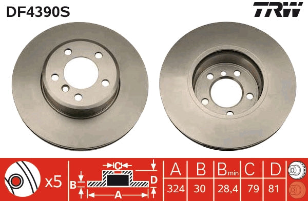 Disc frana DF4390S TRW