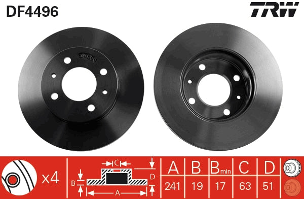 Disc frana DF4496 TRW