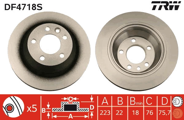 Disc frana DF4718S TRW