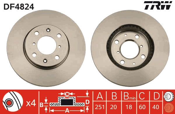 Disc frana DF4824 TRW