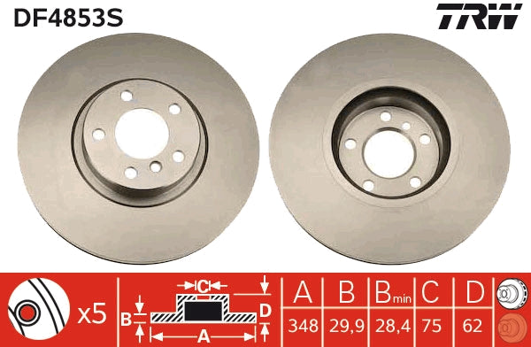 Disc frana DF4853S TRW