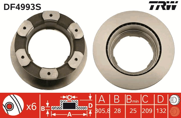 Disc frana TRW DF4993S