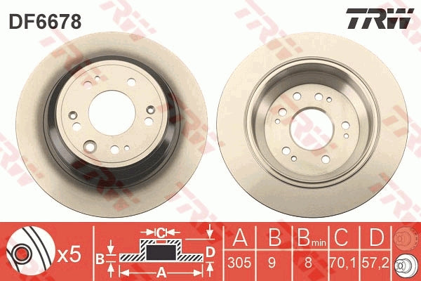 Disc frana DF6678 TRW