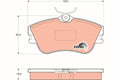 set placute frana,frana disc GDB1092 TRW