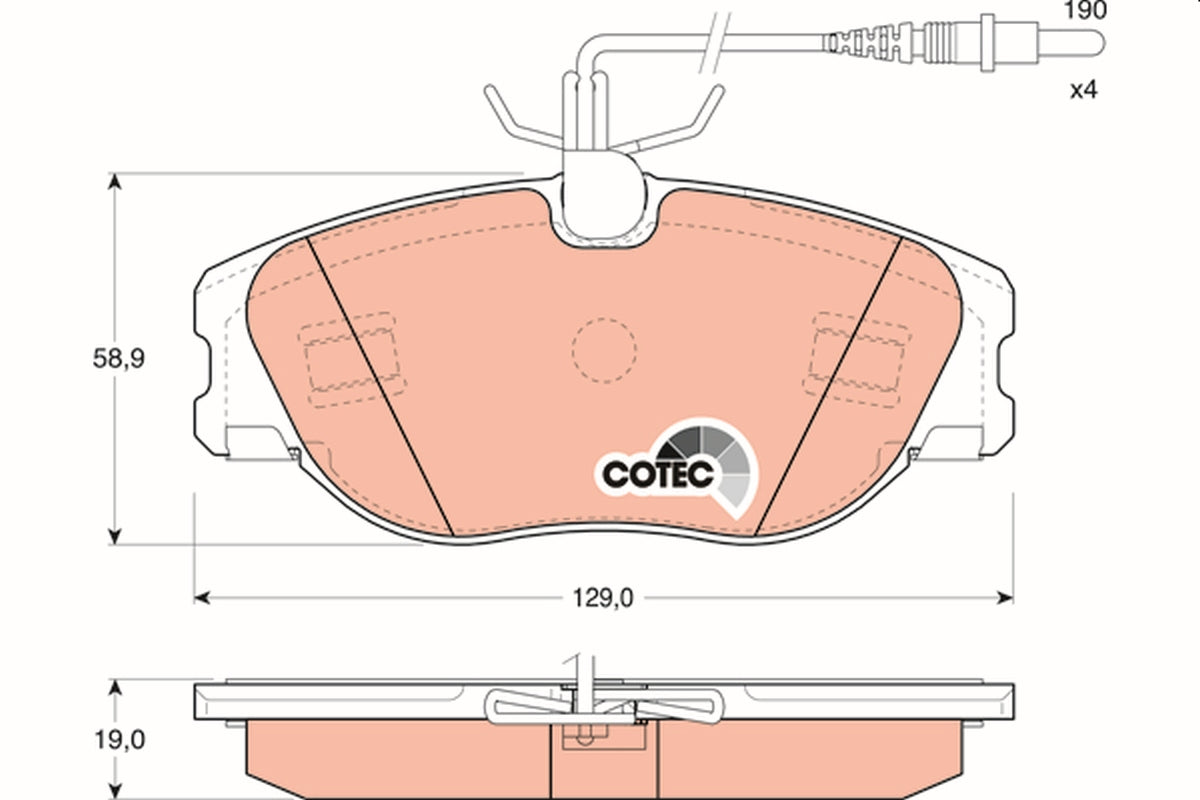 set placute frana,frana disc GDB1148 TRW