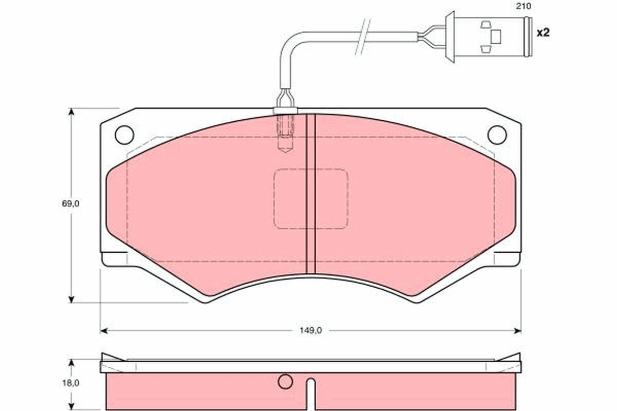 Set placute frana TRW GDB1248