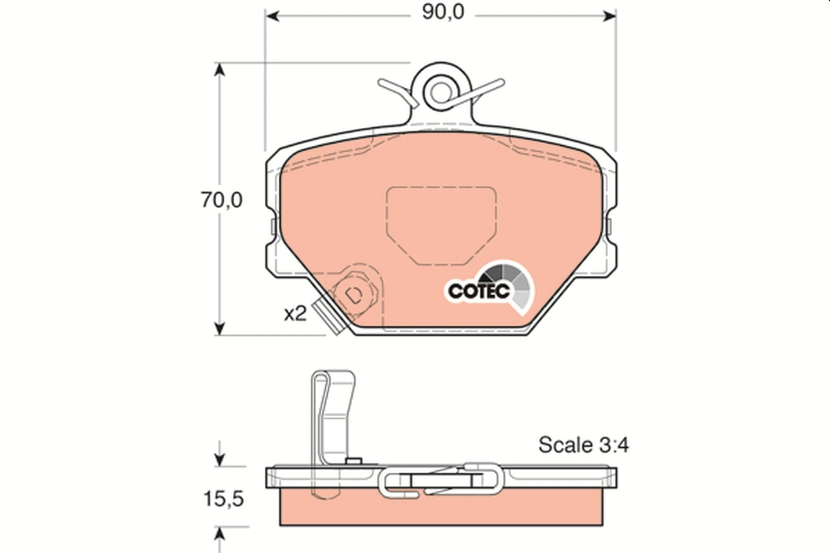 set placute frana,frana disc GDB1365 TRW