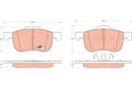 set placute frana,frana disc GDB1388 TRW