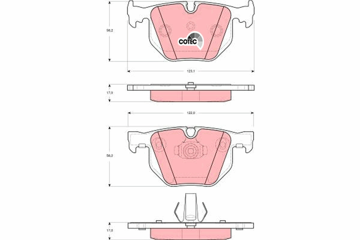 set placute frana,frana disc GDB1499 TRW