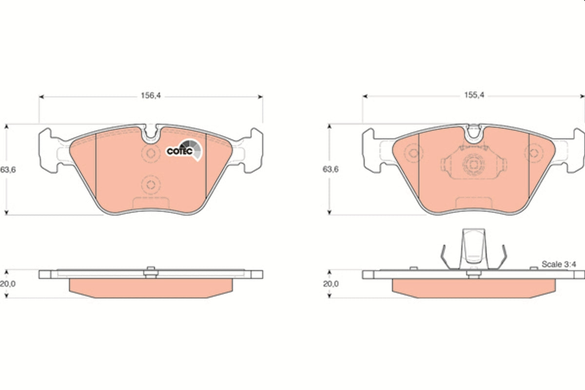 set placute frana,frana disc GDB1531 TRW