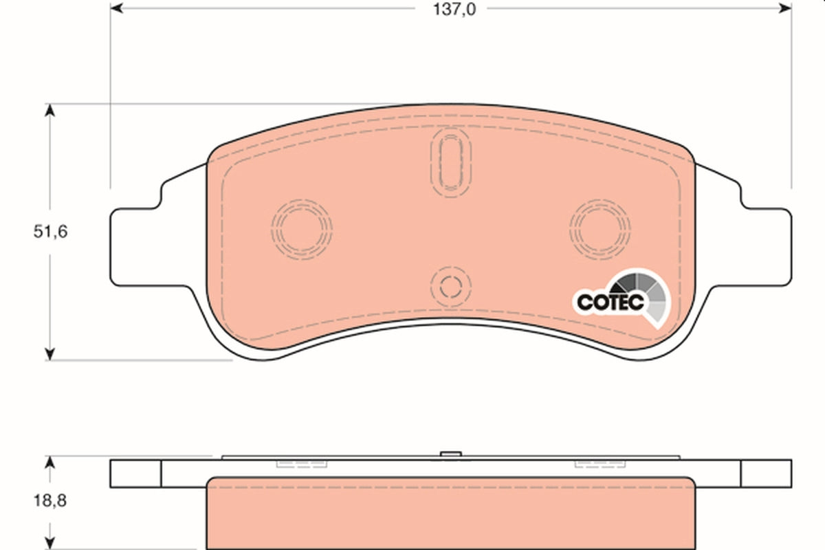 set placute frana,frana disc GDB1563 TRW