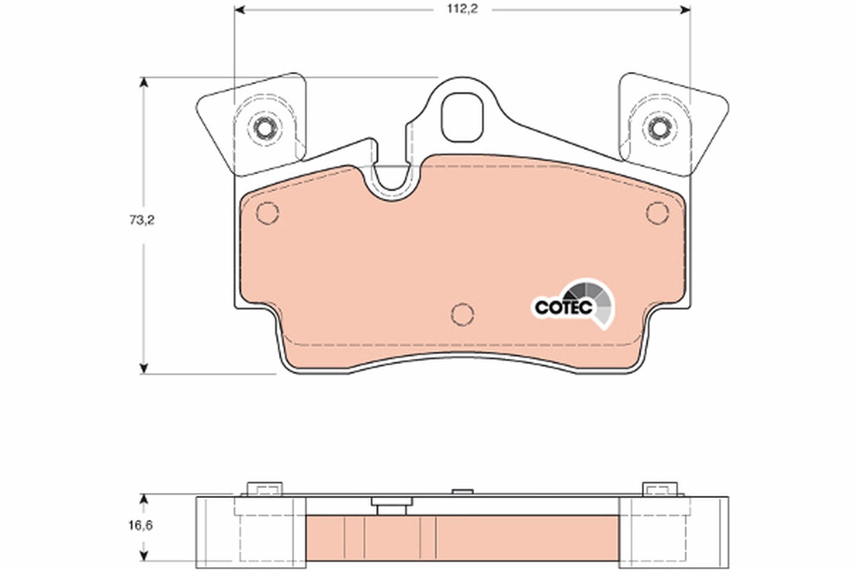 set placute frana,frana disc GDB1652 TRW