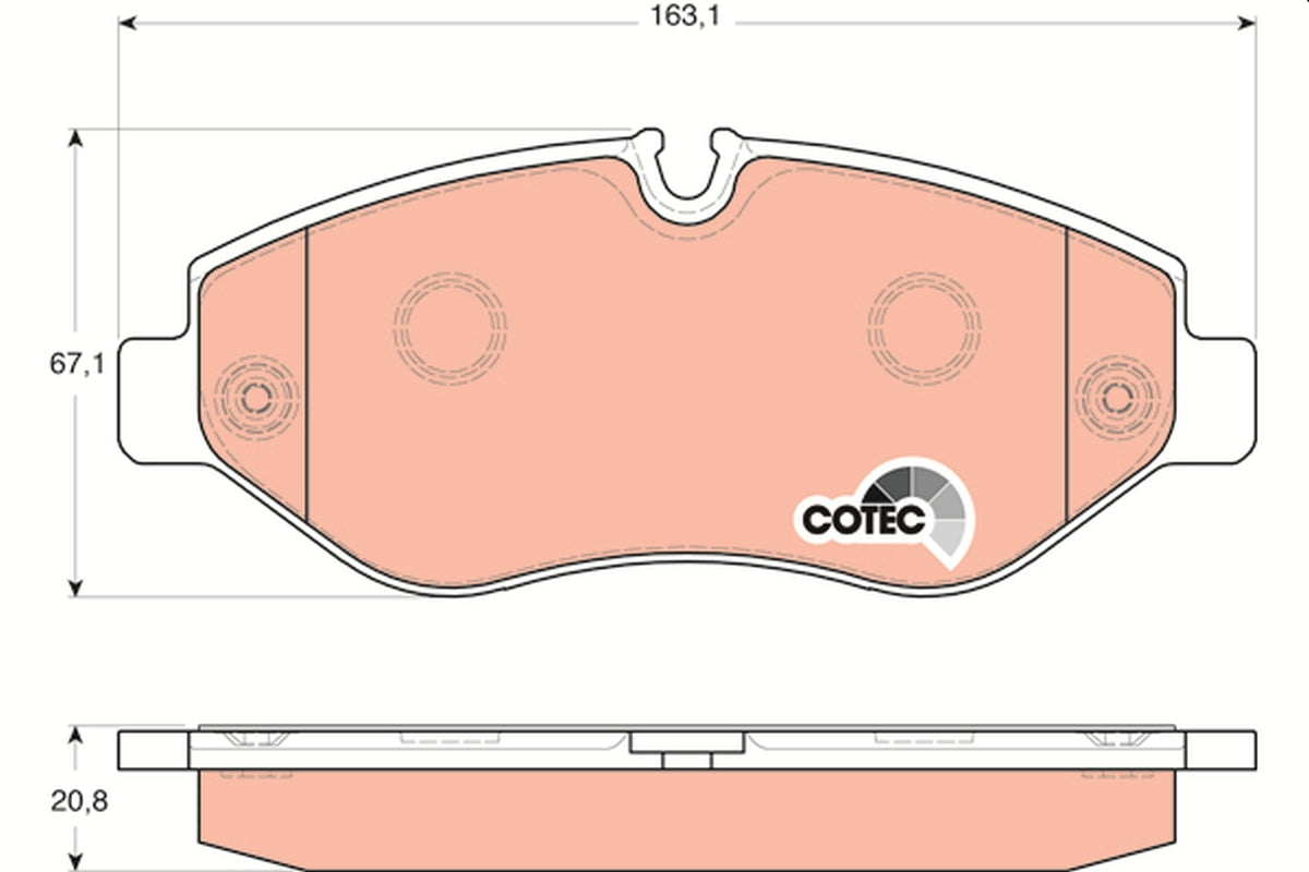 set placute frana,frana disc GDB1698 TRW