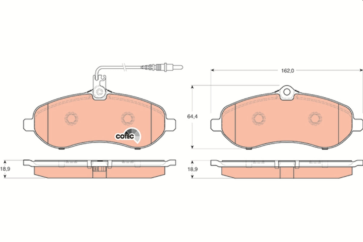 set placute frana,frana disc GDB1719 TRW