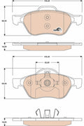 set placute frana,frana disc GDB1787 TRW