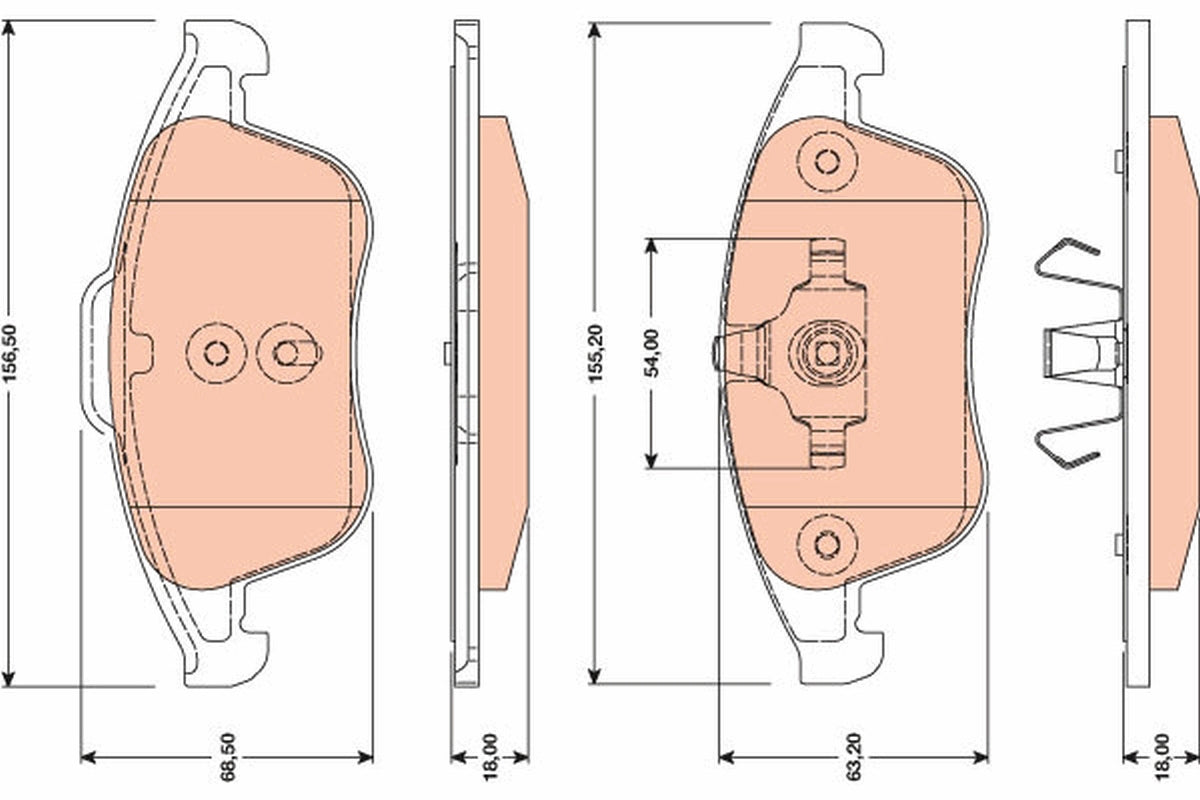 set placute frana,frana disc GDB1788 TRW