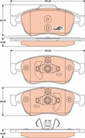 set placute frana,frana disc GDB1789 TRW