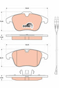 set placute frana,frana disc GDB1818 TRW
