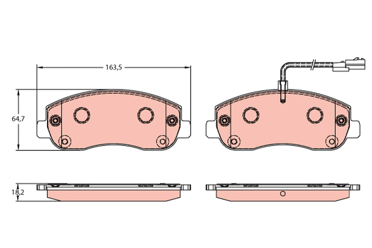 set placute frana,frana disc GDB1910 TRW