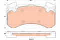set placute frana,frana disc GDB1911 TRW