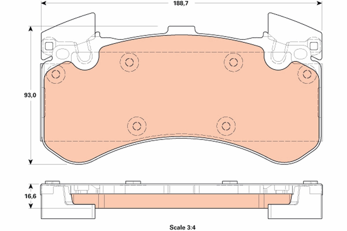 set placute frana,frana disc GDB1911 TRW