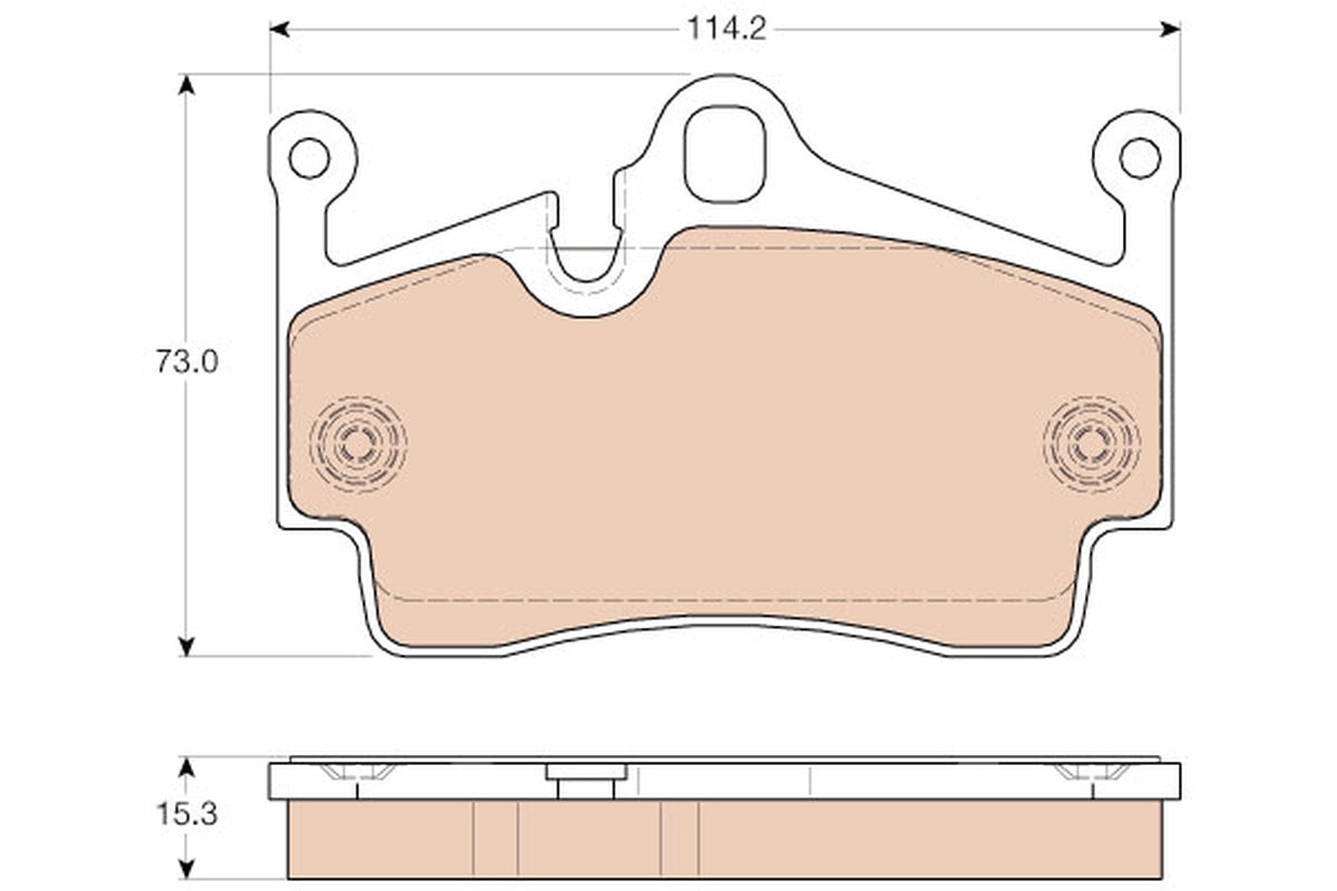 set placute frana,frana disc GDB1961 TRW