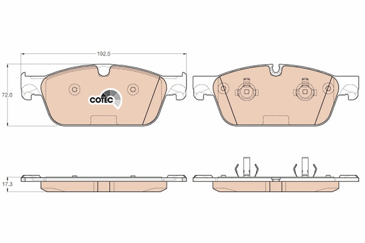 set placute frana,frana disc GDB1970 TRW