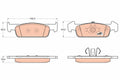 set placute frana,frana disc GDB2018 TRW