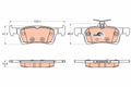 set placute frana,frana disc GDB2037 TRW