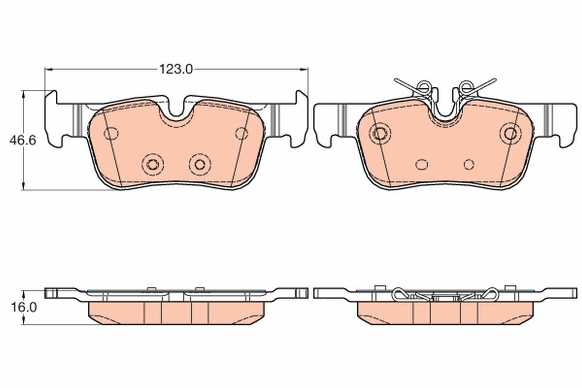 Set placute frana TRW GDB2063