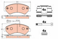 set placute frana,frana disc GDB2072 TRW