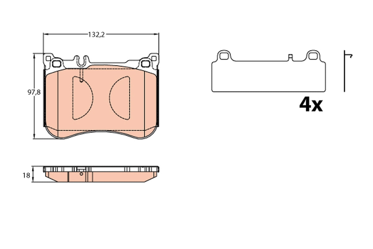set placute frana,frana disc GDB2144 TRW